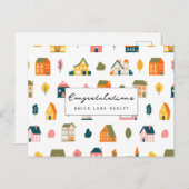 おめでとうございます 新築住宅オーナー 不動産 ポストカード (正面/裏面)