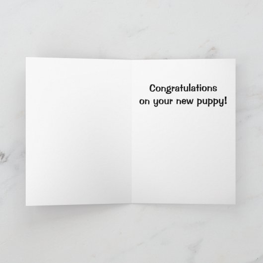 おめでとうございます。犬の家の名前はカスタマイズ可能 カード (内部)