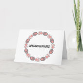 おめでとうございます。猫の足おもしろいがパーソナライズ カード (正面)