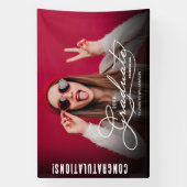 おめでとうございます 現代の写真 大サイズ 横断幕 (縦)