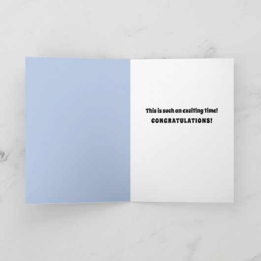 おめでとうございます。男の赤ちゃんムーンスターズ·ジョイ カード (内部)