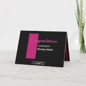 おめでとうございます – 看護学校卒業生 カード (裏面)