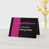 おめでとうございます – 看護学校卒業生 カード (黄色い花)