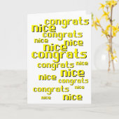 おめでとうございます、素敵なグリーティングカードの実行エスケープ カード (黄色い花)