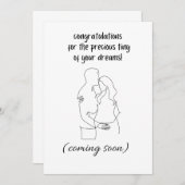 おめでとうございます、赤ちゃんが生まれますね 招待状 (正面/裏面)