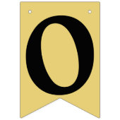 おめでとうございます、黒い文字オン古い金ゴールドカラーBkgd バンティングフラッグ (第2の旗)