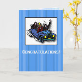 おめでとうございます、20代の鐘 カード (黄色い花)