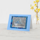 おめでとうございます、5" x 7"折りたたみ新生児カード カード (黄色い花)