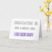 おめでとうございます(9ヶ月の厳粛なベビー) カード (黄色い花)