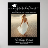 おめでとうございますBoho卒業式ウェルカムフォトサイン ポスター (正面)