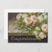 おめでとうございますCC0139 Raoul De Longpre ポストカード (正面/裏面)