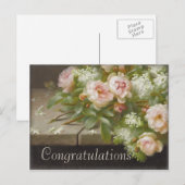 おめでとうございますCC0139 Raoul De Longpre ポストカード (正面/裏面)