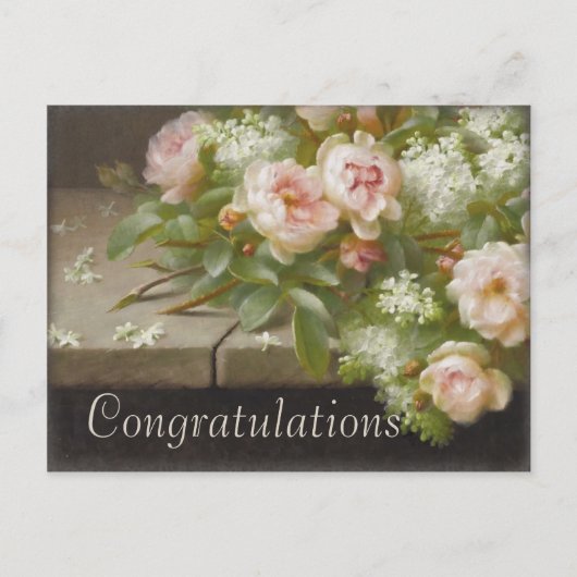 おめでとうございますCC0139 Raoul De Longpre ポストカード (正面)