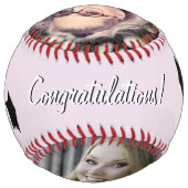 おめでとうございますGrad Pink 2 Photo Gradation ソフトボール (裏面)