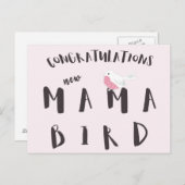 おめでとうございますNew Mama Bird -おもしろい引用文はがき ポストカード (正面/裏面)