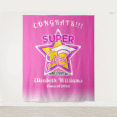 おめでとうすごいグラッドピンク – 編集可能文字 タペストリー (正面)