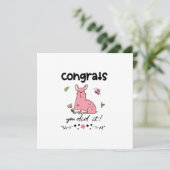 おめでとうそれは漫画のブルドッグフランスのユーモアをした カード (スタンド正面)