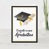 おめでとうと卒業証書 カード (正面)
