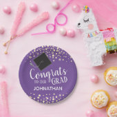 おめでとうと名前をカスタムする ペーパープレート (パーティー)