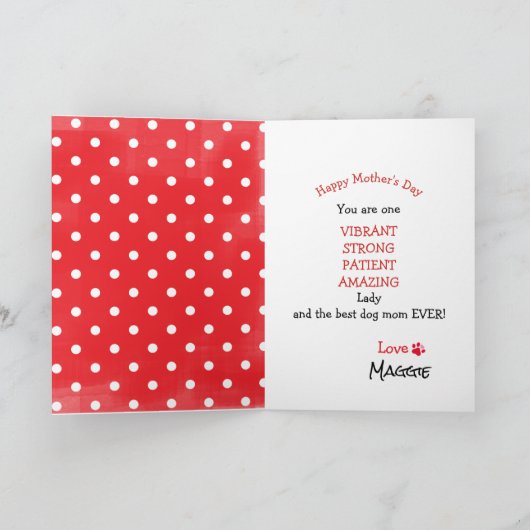 おめでとうのおかあさんの日 カード (内部)