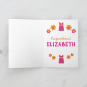 おめでとうのお母さんのお花おめでとう カード (内部)