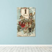 おめでとうのまわりに子ども キャンバスプリント (インサイチュ (ウッドフロア))