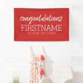 おめでとうのクラス – 赤を編集できる 横断幕 (インサイチュ)