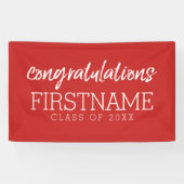 おめでとうのクラス – 赤を編集できる 横断幕 (横)