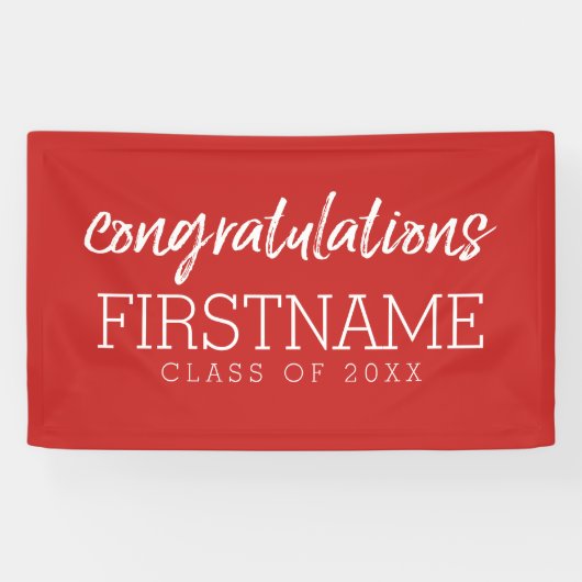 おめでとうのクラス – 赤を編集できる 横断幕 (横)