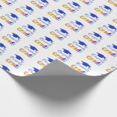 おめでとうのグラデーション色、おもしろい ラッピングペーパー (角)