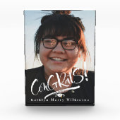 おめでとうのグラモダンードスクリプトの卒業 フォトブロック (正面)