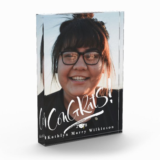 おめでとうのグラモダンードスクリプトの卒業 フォトブロック (左)