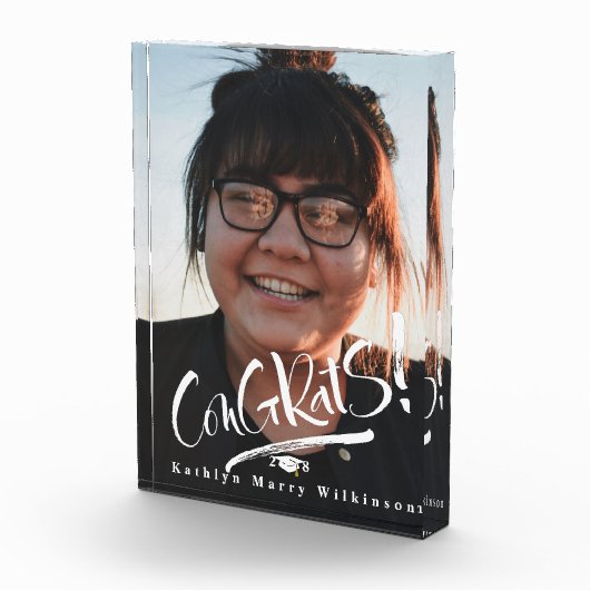 おめでとうのグラモダンードスクリプトの卒業 フォトブロック (右)