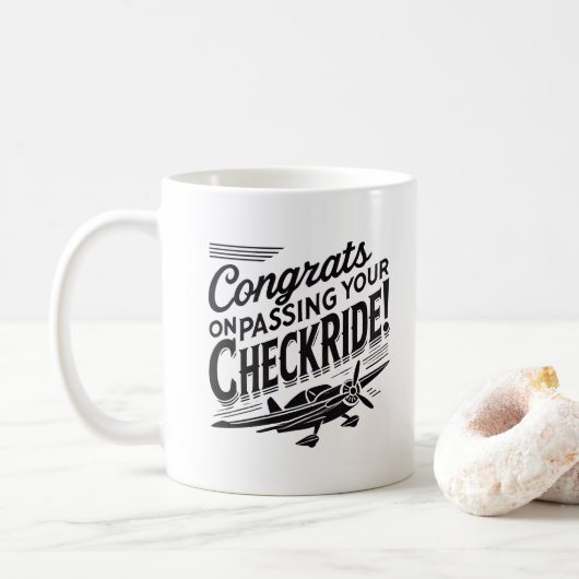 おめでとうのチェックライド通過！ コーヒーマグカップ (ドーナツ)