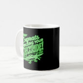 おめでとうのチェックライド通過！ コーヒーマグカップ (正面左)