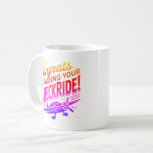 おめでとうのチェックライド通過！ コーヒーマグカップ (正面左)