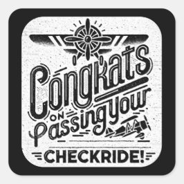おめでとうのチェックライド通過！ スクエアシール