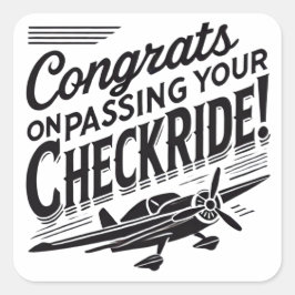おめでとうのチェックライド通過！ スクエアシール