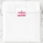 おめでとうのチェックライド通過！ スクエアシール (バッグ)