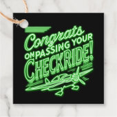 おめでとうのチェックライド通過！ フェイバータグ (正面)