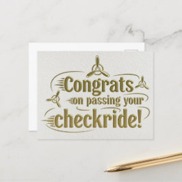おめでとうのチェックライド通過！ ポストカード