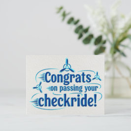 おめでとうのチェックライド通過！ ポストカード