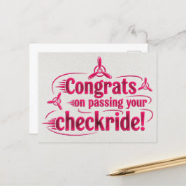 おめでとうのチェックライド通過！ ポストカード
