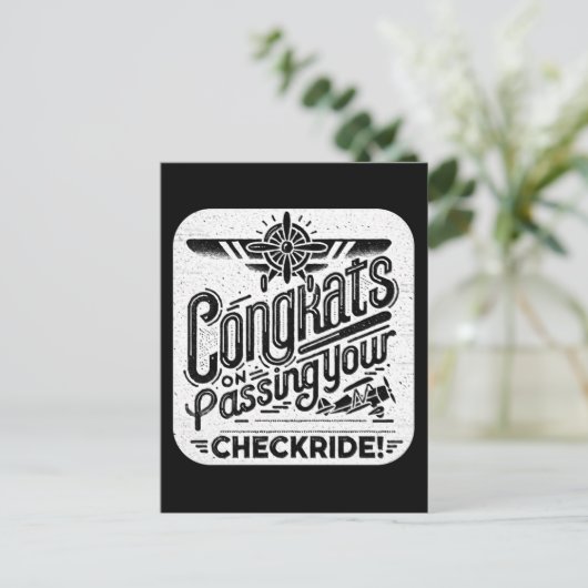 おめでとうのチェックライド通過! ポストカード (スタンド正面)