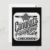 おめでとうのチェックライド通過! ポストカード (正面/裏面)