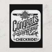 おめでとうのチェックライド通過! ポストカード (正面)