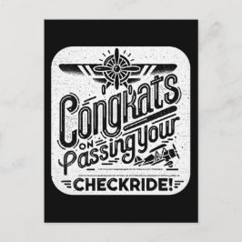 おめでとうのチェックライド通過！ ポストカード