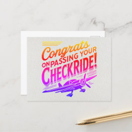 おめでとうのチェックライド通過！ ポストカード