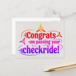 おめでとうのチェックライド通過！ ポストカード