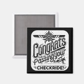 おめでとうのチェックライド通過! マグネット (正面/裏面)